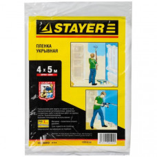 Пленка STAYER "STANDARD" защитная укрывочная, HDPE, 7 мкм, 4 х 5 м 1225-07-05