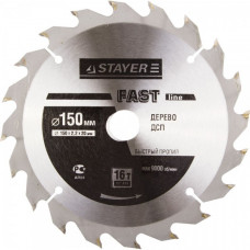 Диск пильный STAYER MASTER "FAST-Line" по дереву, 150х20мм, 16Т 3680-150-20-16