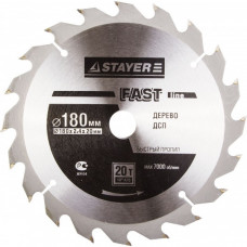 Диск пильный STAYER MASTER "FAST-Line" по дереву, 180х20мм, 20Т 3680-180-20-20