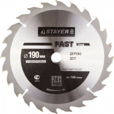 Диск пильный STAYER MASTER "FAST-Line" по дереву, 190х30мм, 24Т 3680-190-30-24