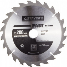 Диск пильный STAYER MASTER "FAST-Line" по дереву, 200х30мм, 24Т 3680-200-30-24