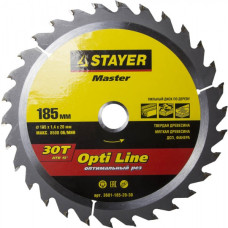 Диск пильный STAYER MASTER "OPTI-Line" по дереву, 185х20мм, 30Т 3681-185-20-30