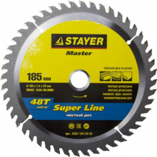 Диск пильный STAYER "MASTER" "SUPER-Line" по дереву, 185x20мм, 48Т 3682-185-20-48